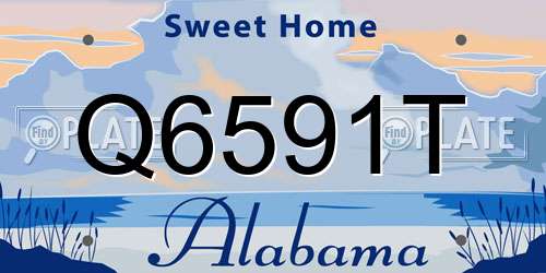 Q6591T Alabama License Plate