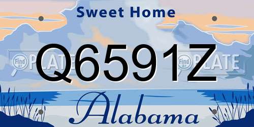 Q6591Z Alabama License Plate