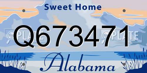 Q673471 Alabama License Plate