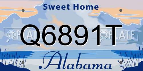 Q6891T Alabama License Plate