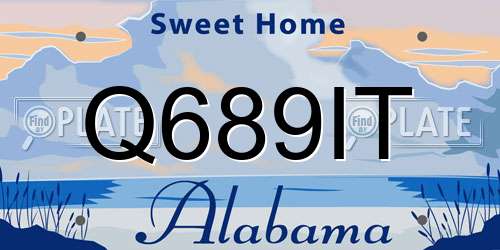 Q689IT Alabama License Plate