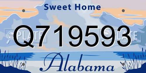 Q719593 Alabama License Plate