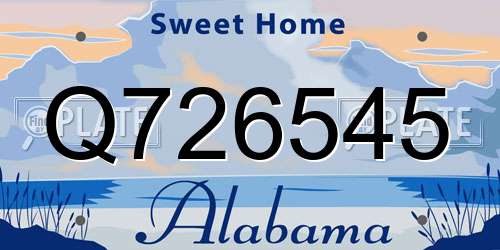 Q726545 Alabama License Plate