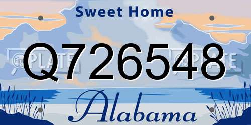 Q726548 Alabama License Plate
