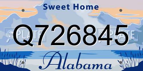 Q726845 Alabama License Plate