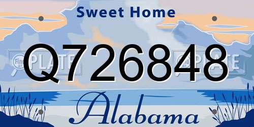 Q726848 Alabama License Plate