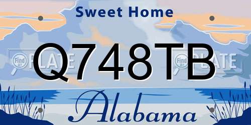 Q748TB Alabama License Plate