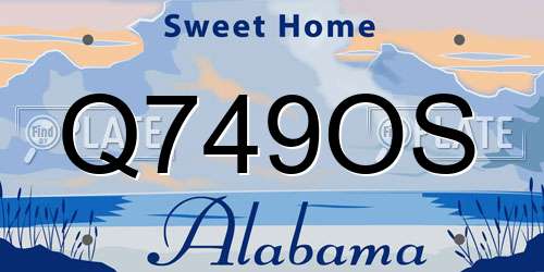 Q749OS Alabama License Plate