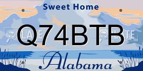 Q74BTB Alabama License Plate