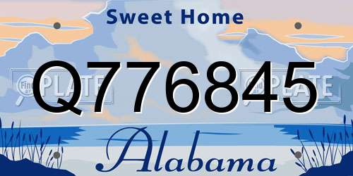 Q776845 Alabama License Plate