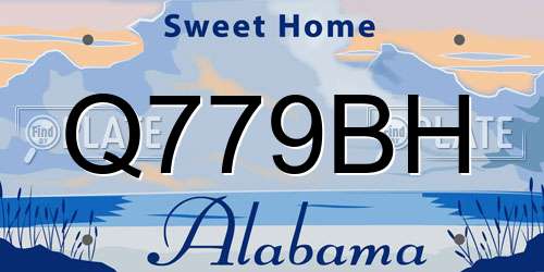 Q779BH Alabama License Plate