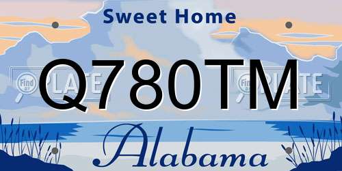 Q780TM Alabama License Plate