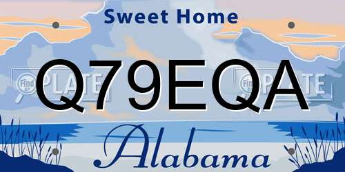 Q79EQA Alabama License Plate
