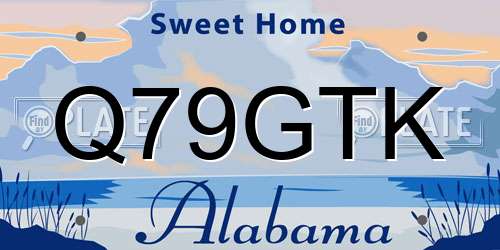 Q79GTK Alabama License Plate