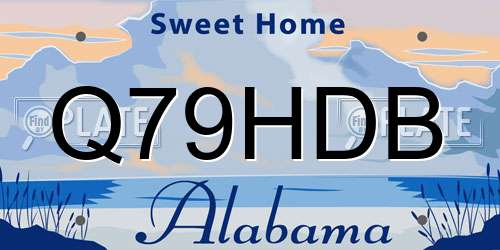 Q79HDB Alabama License Plate