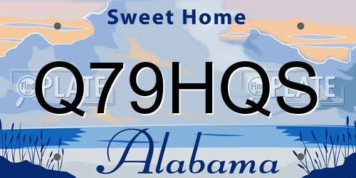 Q79HQS Alabama License Plate