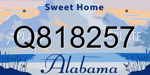 Q818257 Alabama License Plate