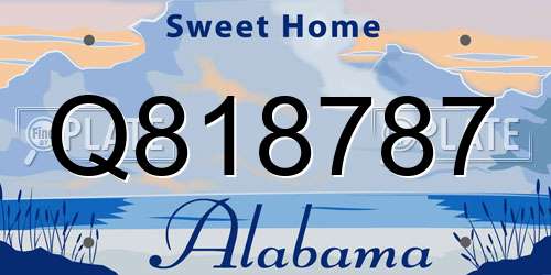 Q818787 Alabama License Plate