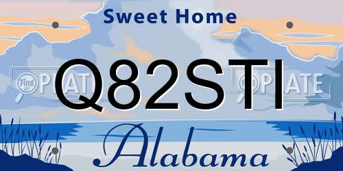 Q82STI Alabama License Plate