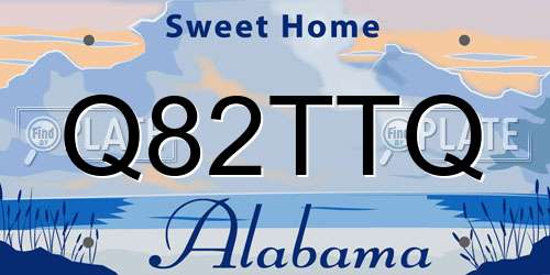 Q82TTQ Alabama License Plate