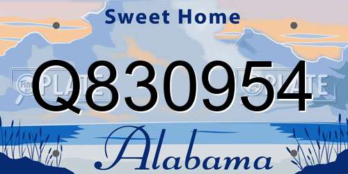 Q830954 Alabama License Plate