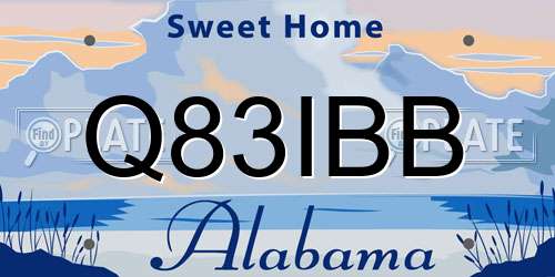 Q83IBB Alabama License Plate