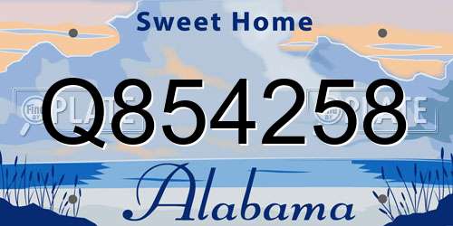 Q854258 Alabama License Plate
