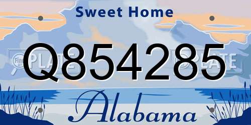 Q854285 Alabama License Plate