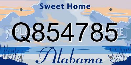 Q854785 Alabama License Plate