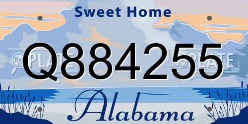Q884255 Alabama License Plate