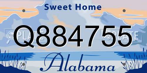 Q884755 Alabama License Plate