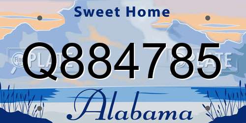 Q884785 Alabama License Plate