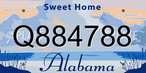 Q884788 Alabama License Plate