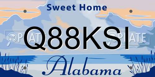 Q88KSI Alabama License Plate