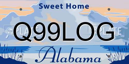 Q99LOG Alabama License Plate