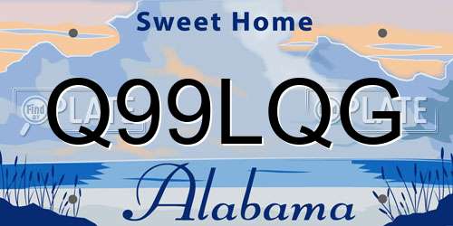 Q99LQG Alabama License Plate