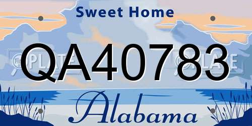 QA40783 Alabama License Plate