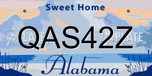 QAS42Z Alabama License Plate