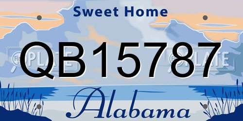 QB15787 Alabama License Plate