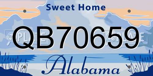 QB70659 Alabama License Plate