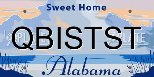 QBISTST Alabama License Plate