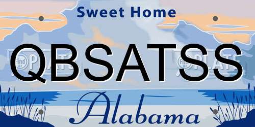 QBSATSS Alabama License Plate