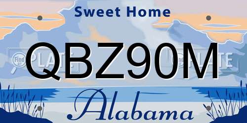 QBZ90M Alabama License Plate
