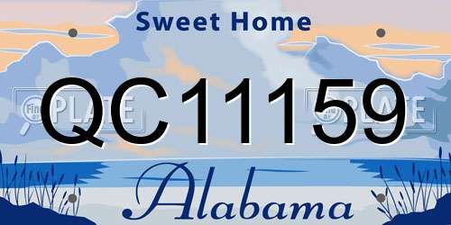 QC11159 Alabama License Plate