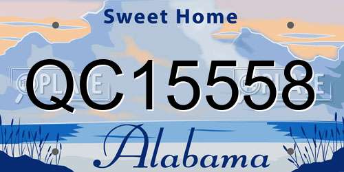QC15558 Alabama License Plate