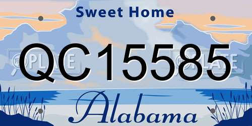 QC15585 Alabama License Plate