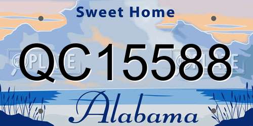 QC15588 Alabama License Plate