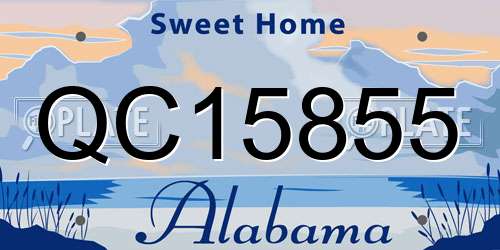 QC15855 Alabama License Plate