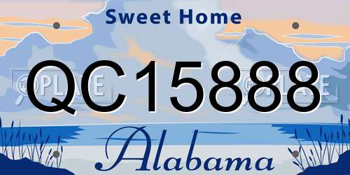 QC15888 Alabama License Plate