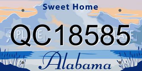 QC18585 Alabama License Plate